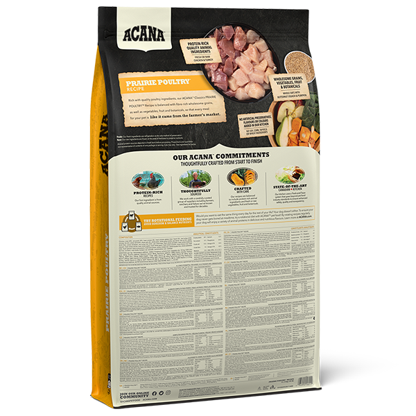 ACANA Classics Prairie Poultry - back of bag