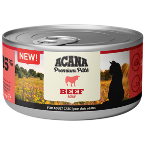 Photo of ACANA Premium Pate Wet Cat Food Beef flavour - tinned.